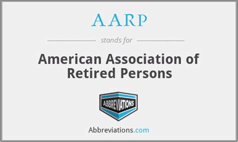 what does aarp stand for.